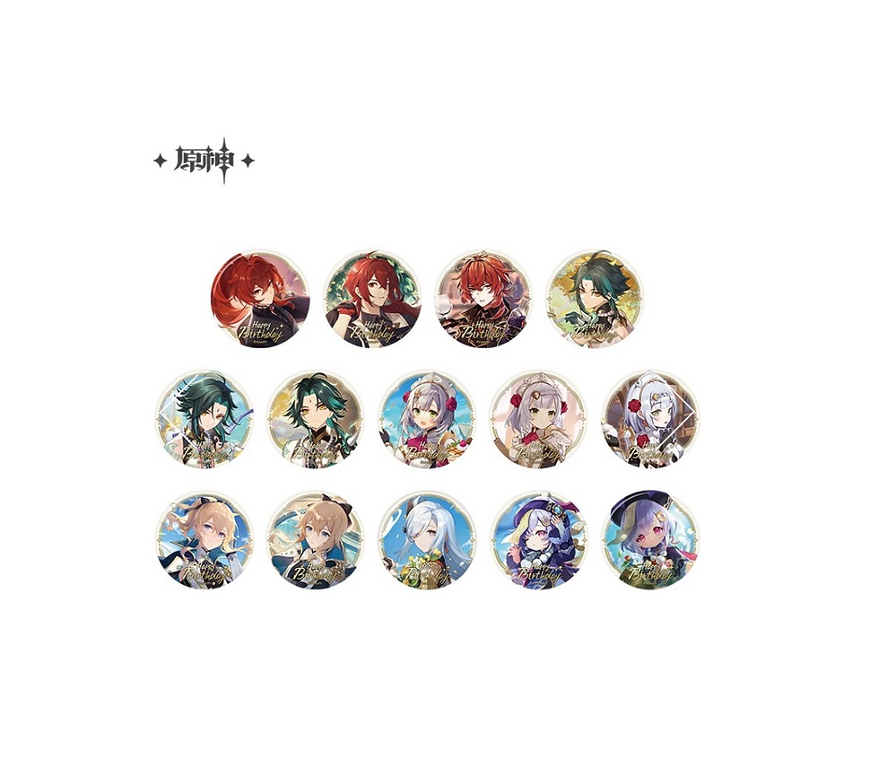 Official Genshin Impact "Day of Destiny" Series Metal Badges (Vol.1)