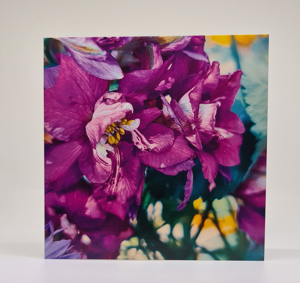 Thumbnail: Greetings card - Purple Flower