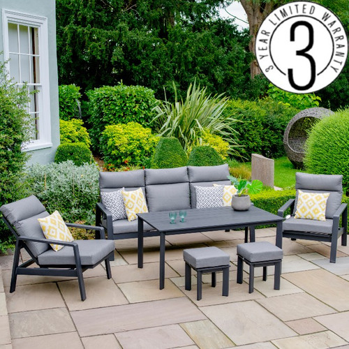 Santorini Dusk Lounge Dining Set LeisureGrow Outlet