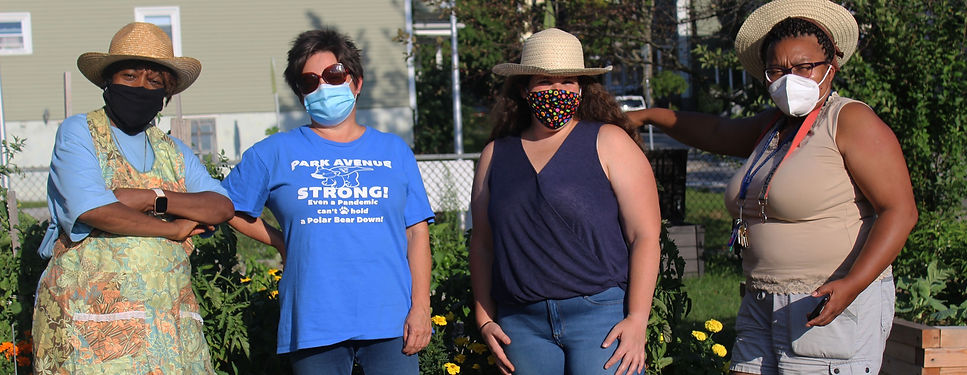Four women who are gardeners at a UGROW Community Garden