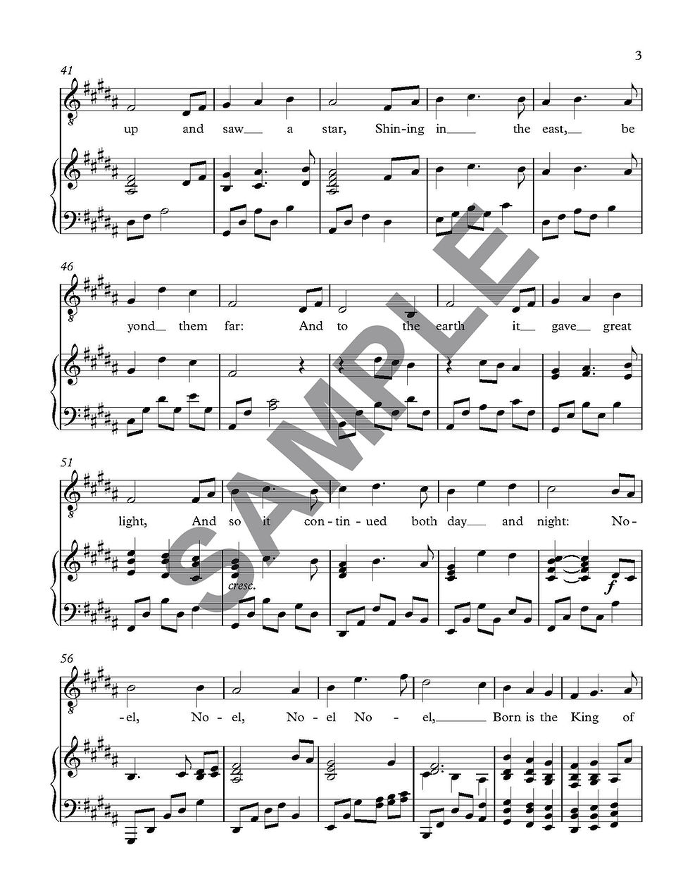 Thumbnail: The First Noel-Middle Voice Duet (PDF)