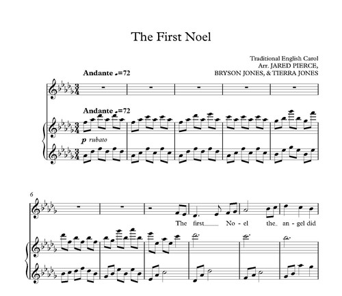 The First Noel-Vocal Duet (PDF) | Jared A Pierce