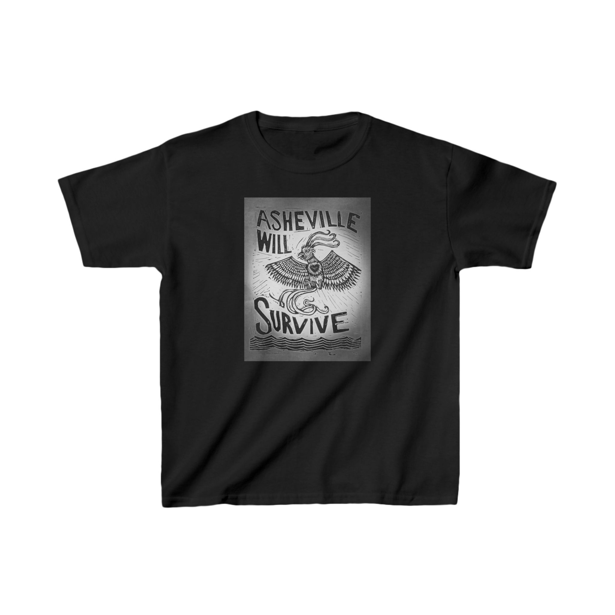 Asheville will Survive. Kids Heavy Cotton™ Tee