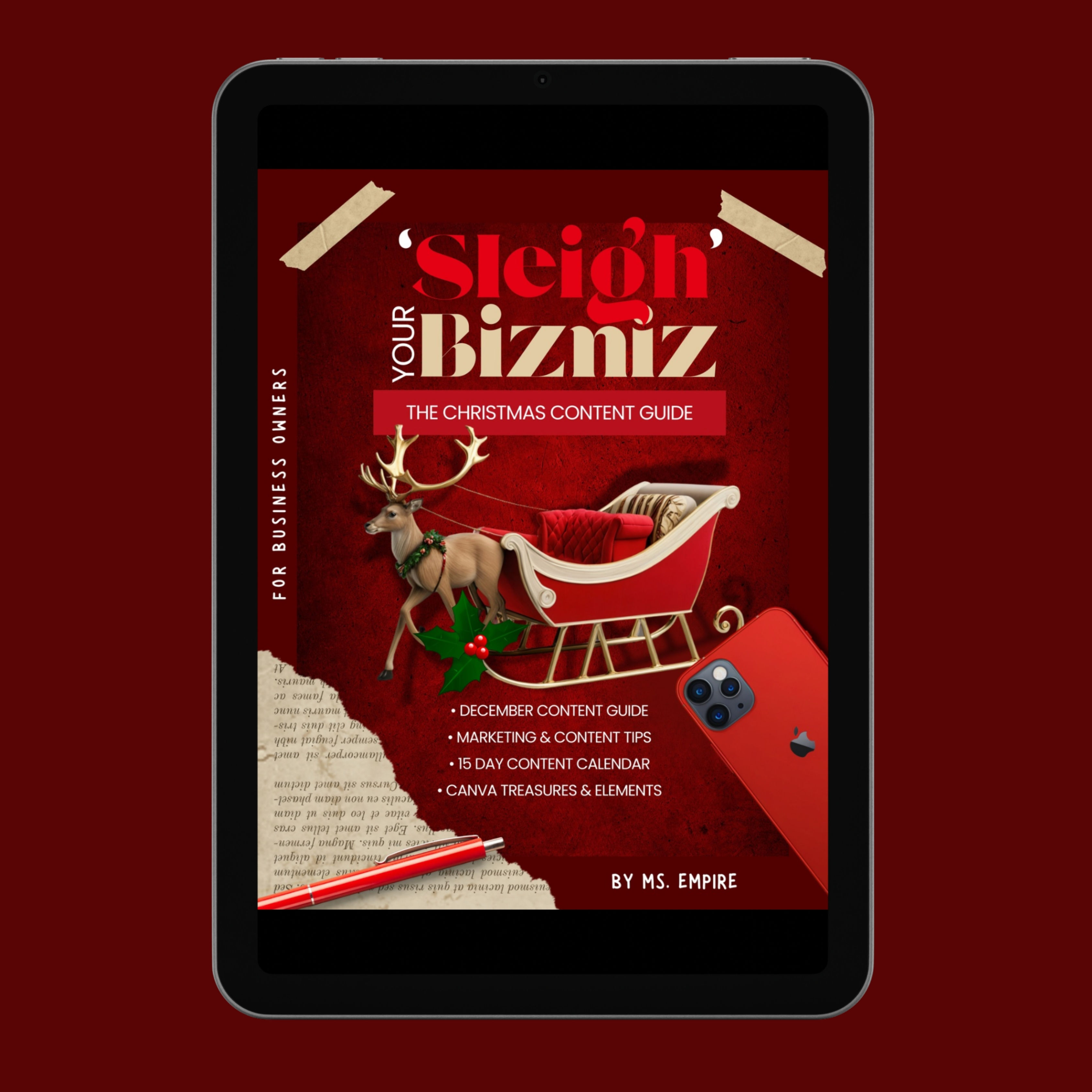 Christmas Content Guide E-book