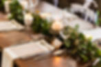 Wedding meal place setting at the Historic Lobo Theater and Event Center in Albuquerque, NM