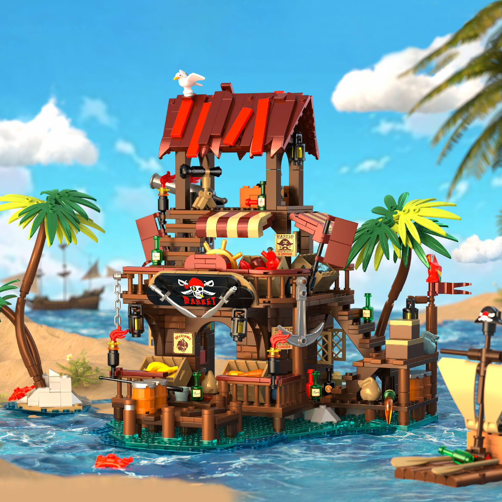 iambrick (31111) Pirate's Bay Market