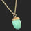 Miniatyrbilde: Green oak nut necklace gold 