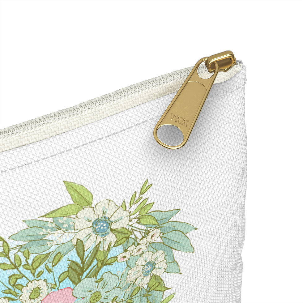 Thumbnail: White Kitten playing with a Butterfly in the Garden Accessory Pouch