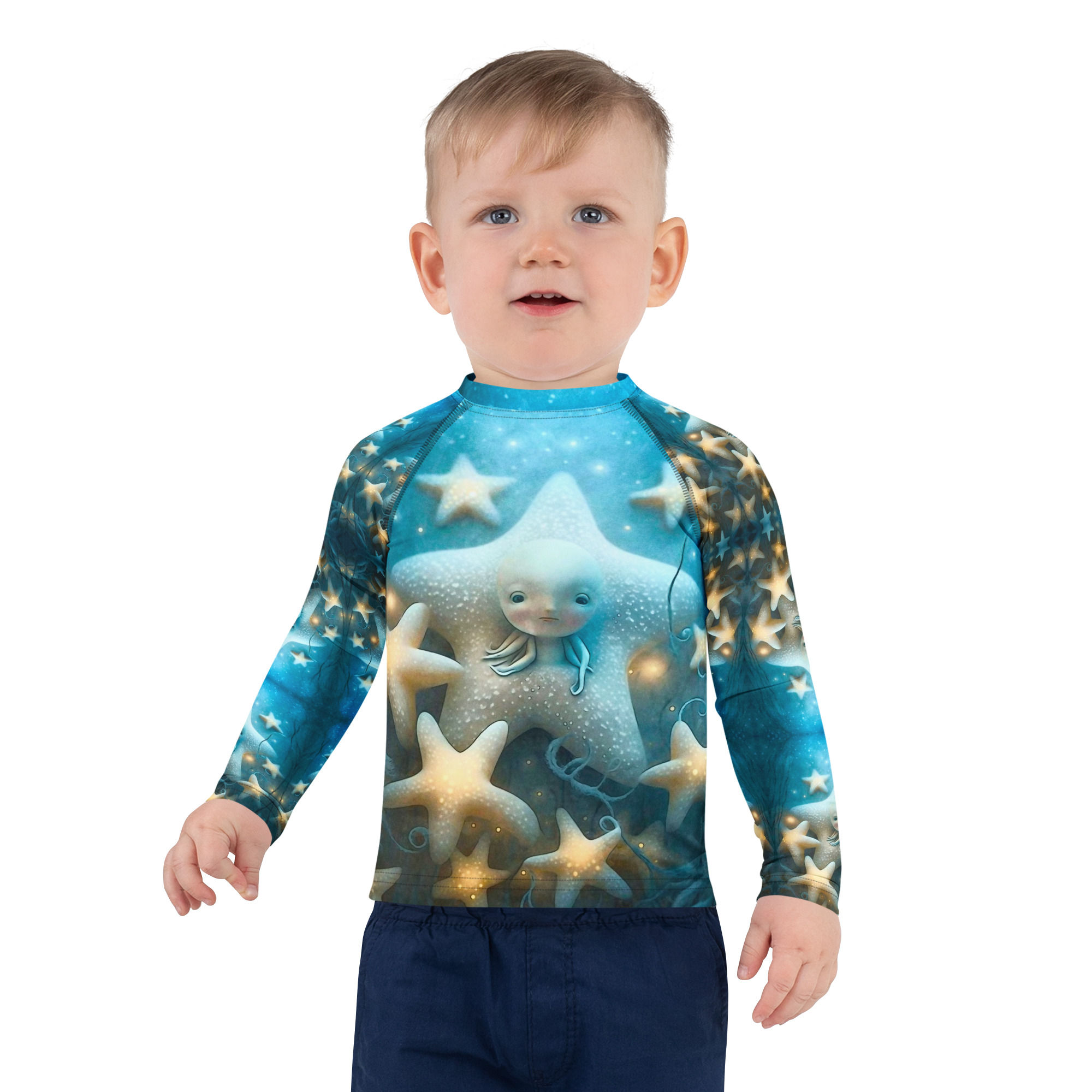 Surreal Starfish Child of the Sea Toddler/Kids Rash Guard