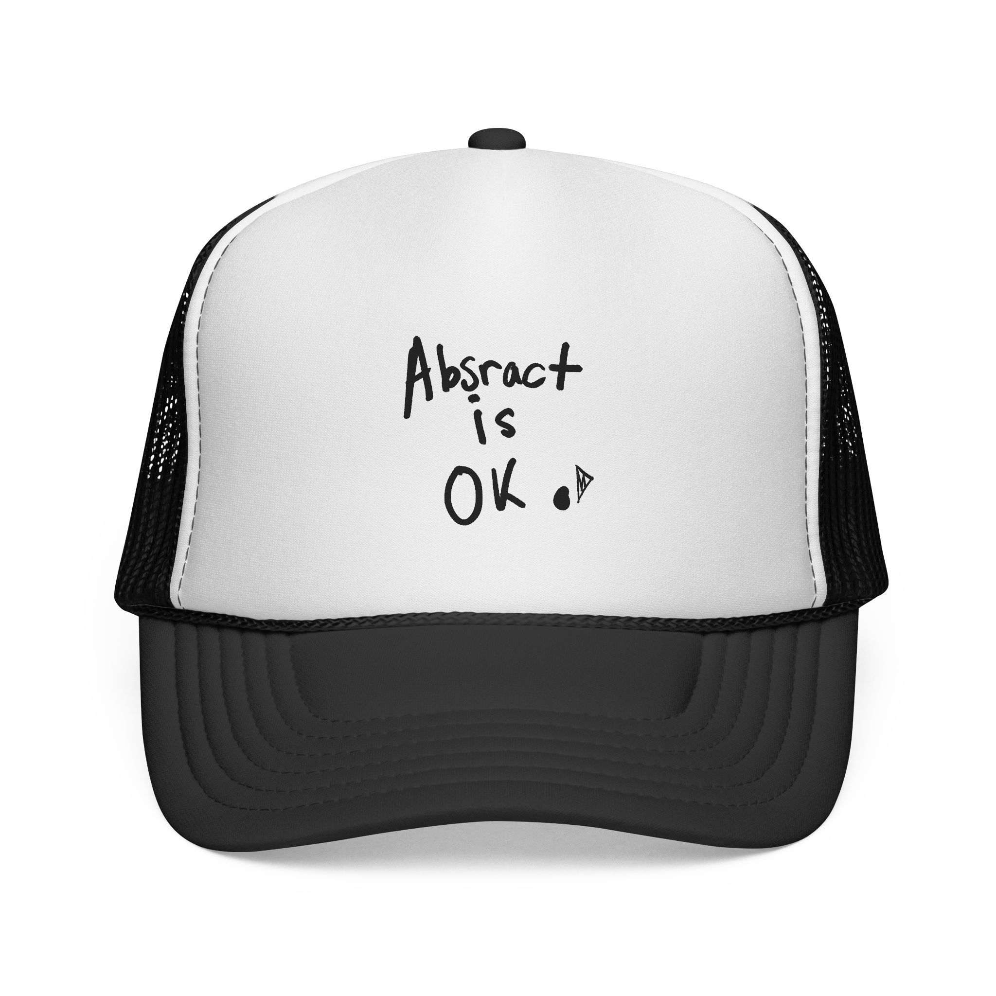 Trucker Cap — "Abstract is OK" Minimalist Mesh Hat