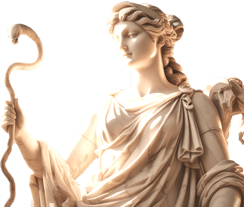 Déesse Hygée en statue lumineuse et légère pour un site internet de mieux être _ Hygie_edited_ed