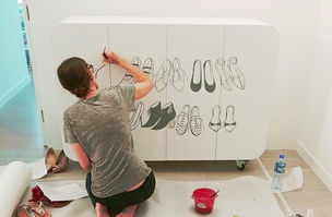 Private home - Illustration on Shoe Cabinet