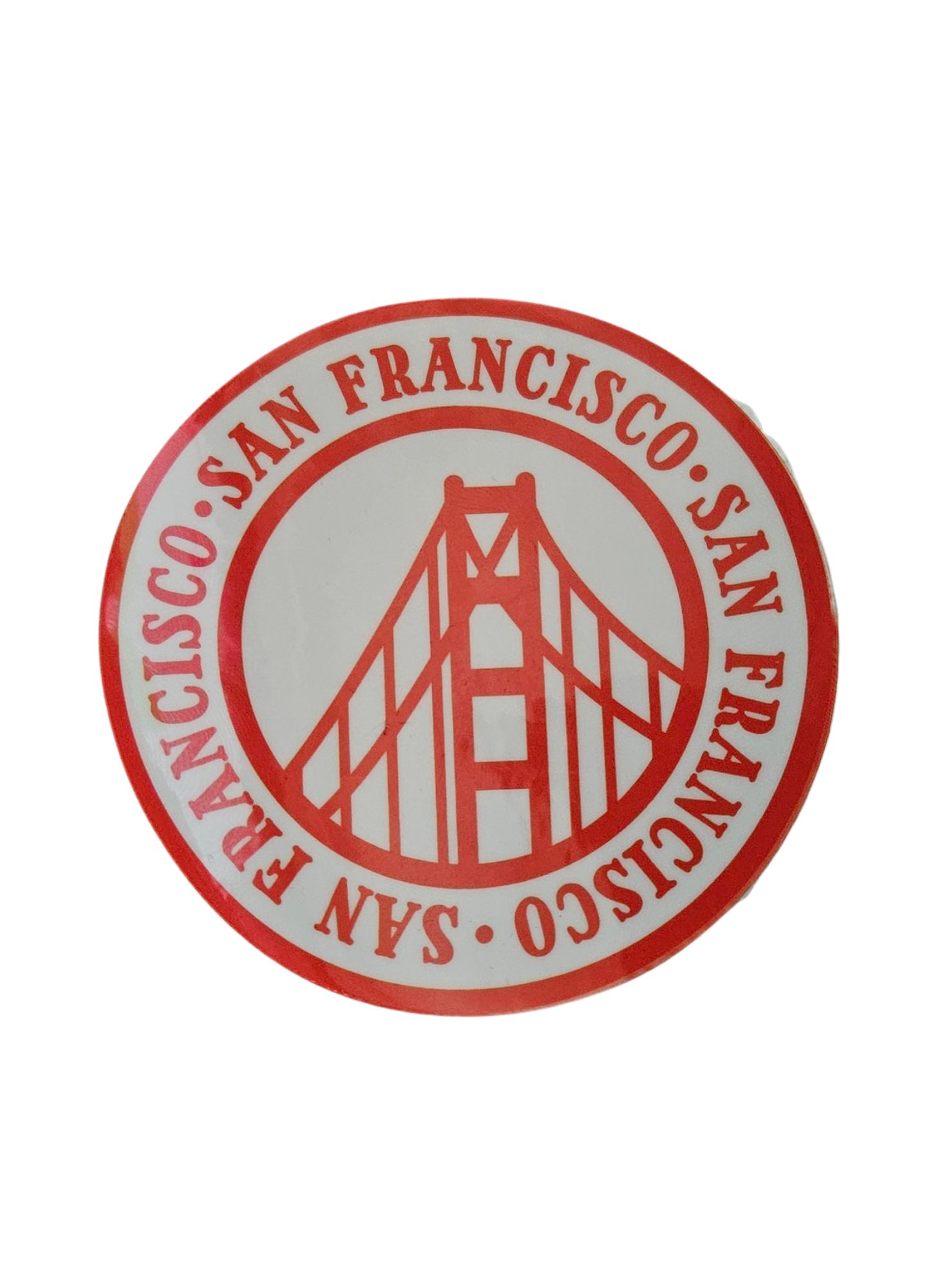 S179 San Francisco GG Circle Sticker | Golden Gate Bridge Art