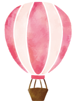 赤い気球のイラスト