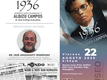 1936 se presenta en el Museo Casa Pilar Defilló de Mayagüez