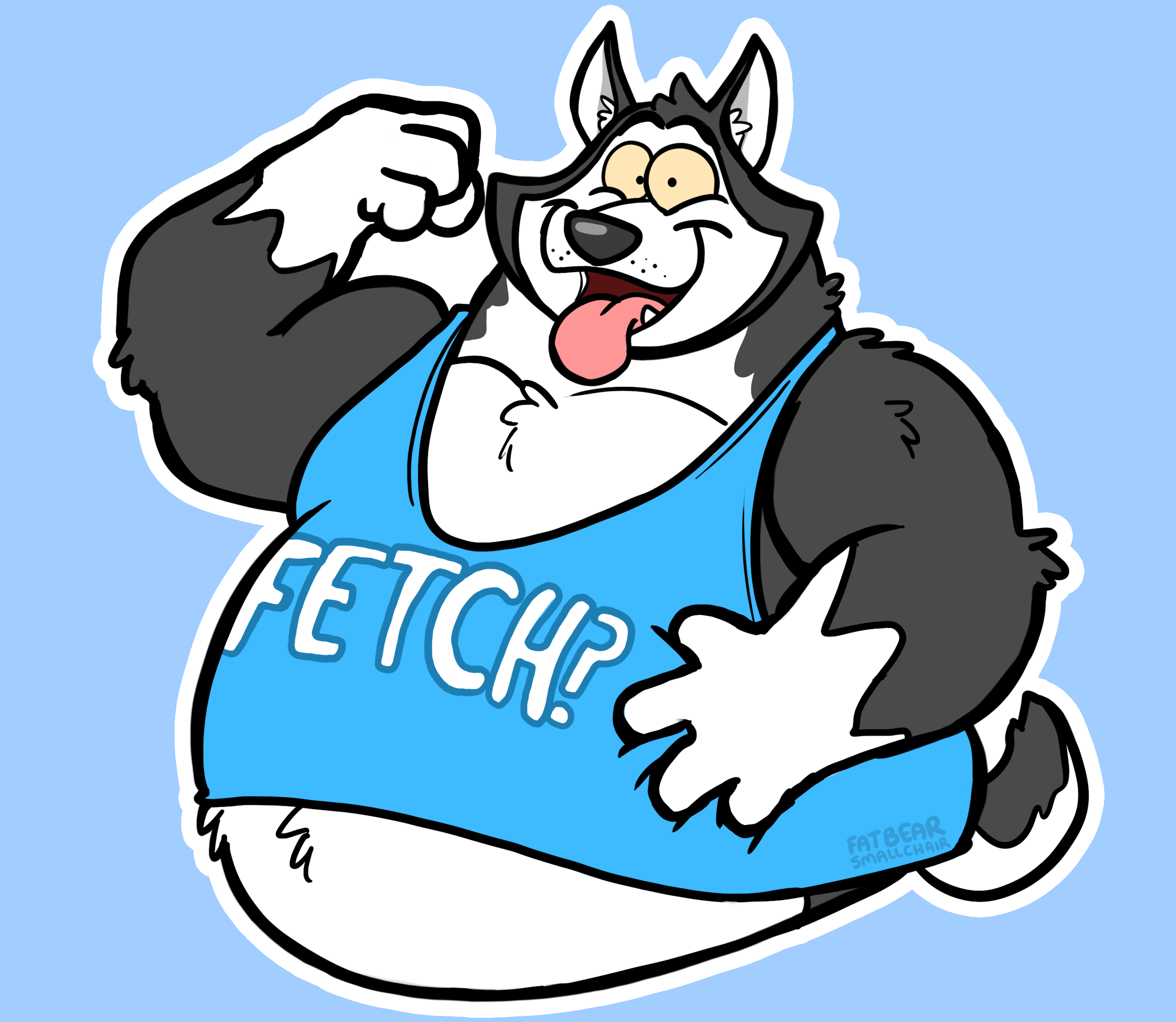 Dog Bulking Sticker 4x4