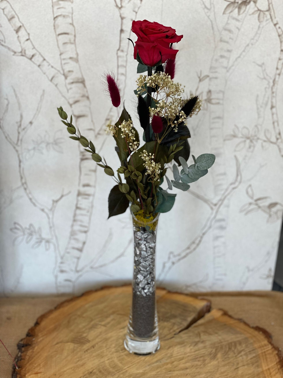 Miniatura: Rosa eterna en jarrón
