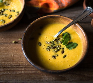 Pumpkin Soup and Garnish