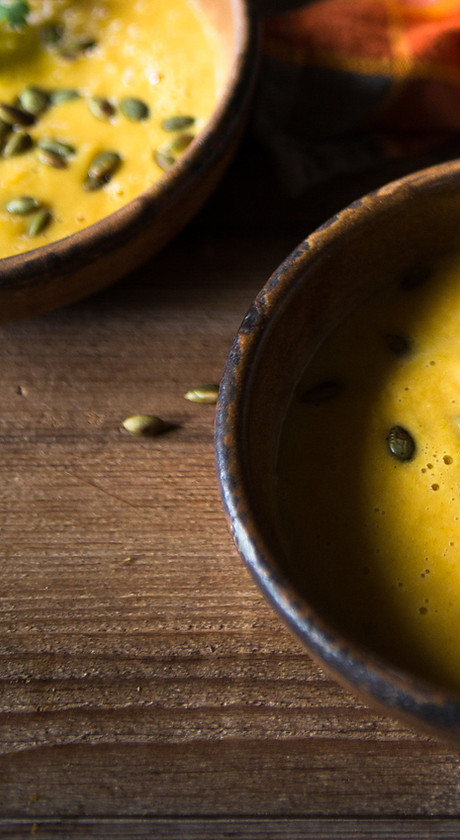 Pumpkin Soup and Garnish