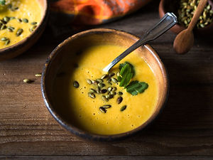 Pumpkin Soup and Garnish