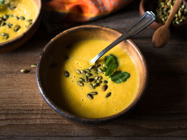 Pumpkin Soup and Garnish