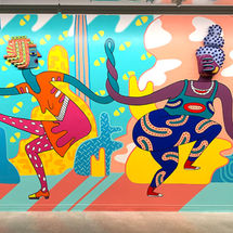 "Crazing", A ceramics mural at Facebook offices in Bellevue, WA. By EroynFranklin.