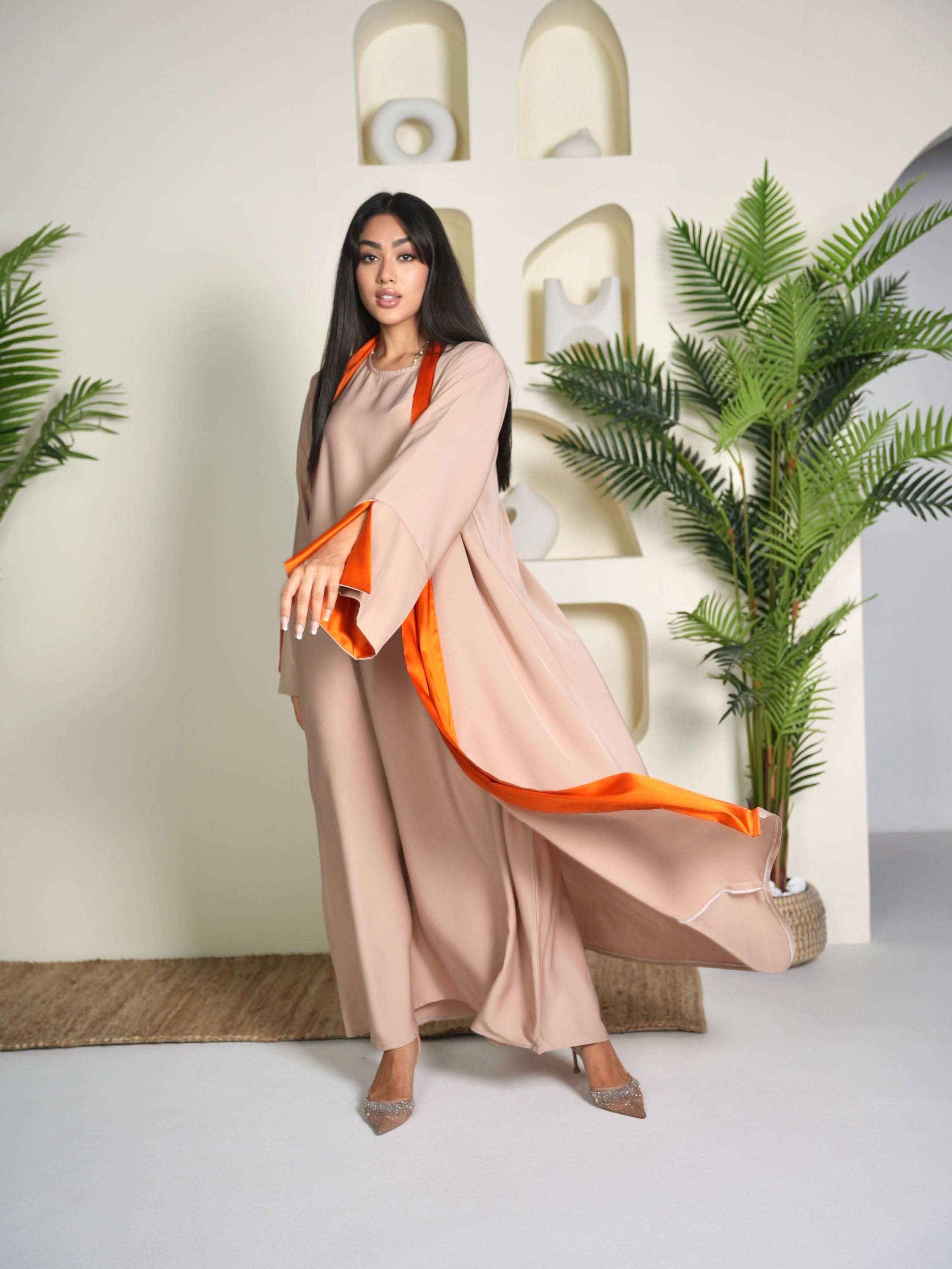 Abaya Nihal - Latte Orange