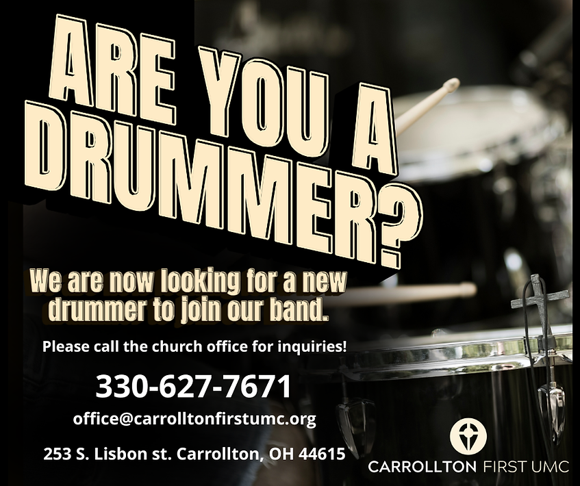 Please call the church office for inquiries! 234 S Lisbon st Carrollton Ohio 44615 330-627