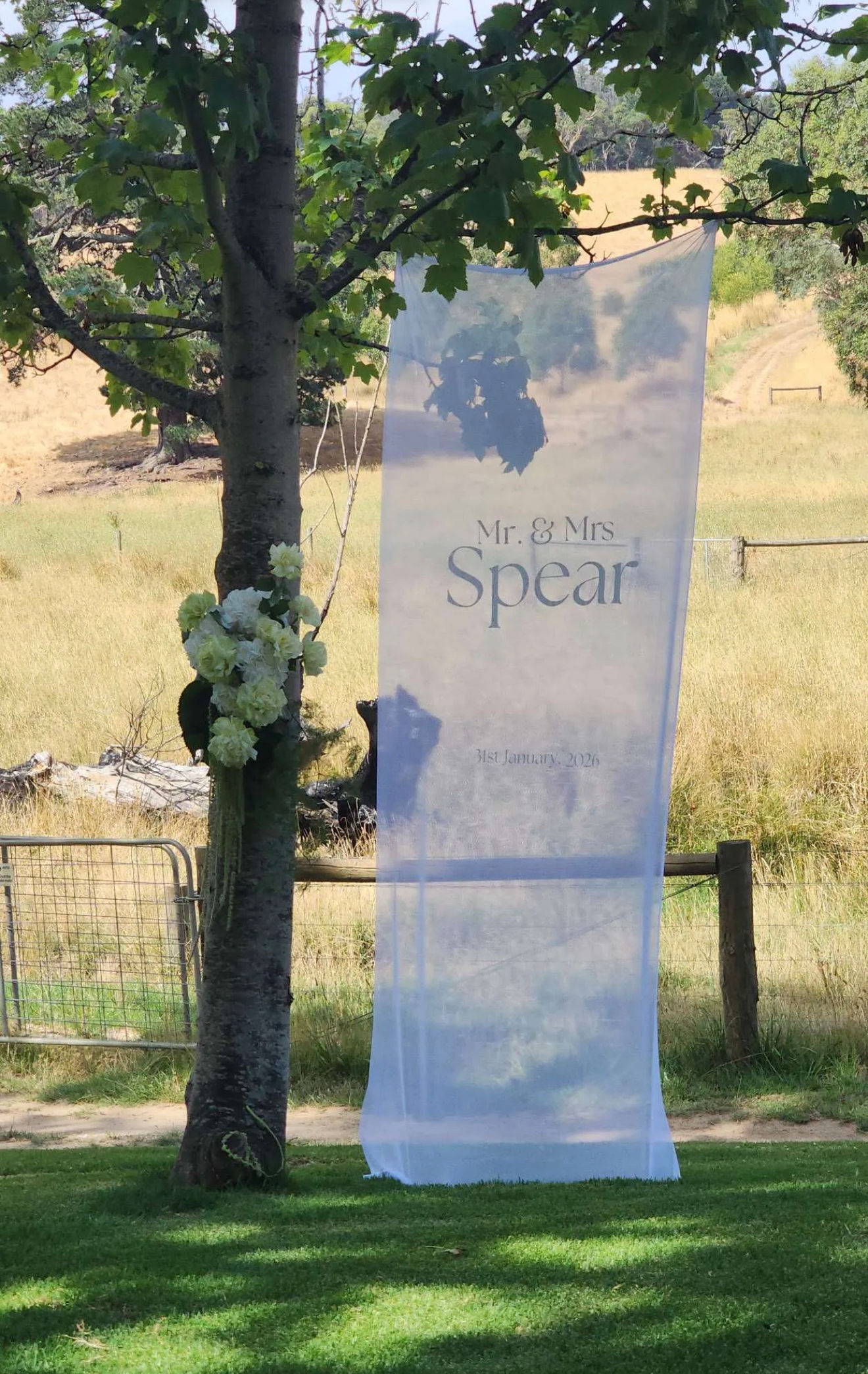 Tulle Welcome Sign Customised