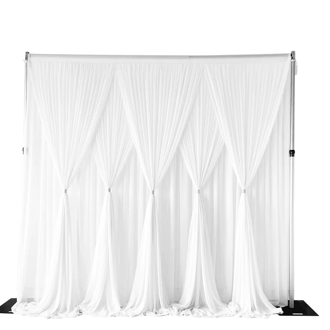White Chiffon Pipe and Drape Backdrop 3m x 3m