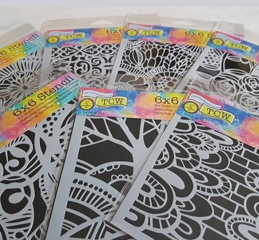 The Crafter's Workshop stencil designs(winter 2018 release) by ART BY MARLENE