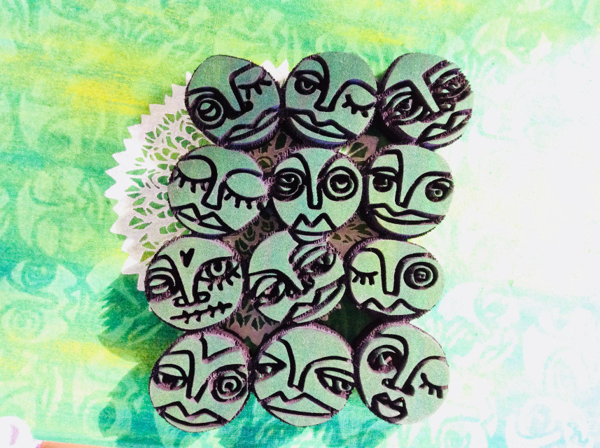 funky faces artfoamies