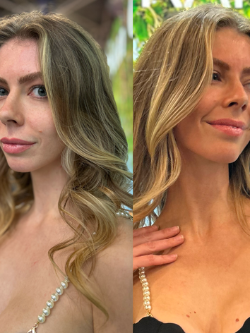 Résultat avant / après du Bronzage Expert Sun Cosmetics