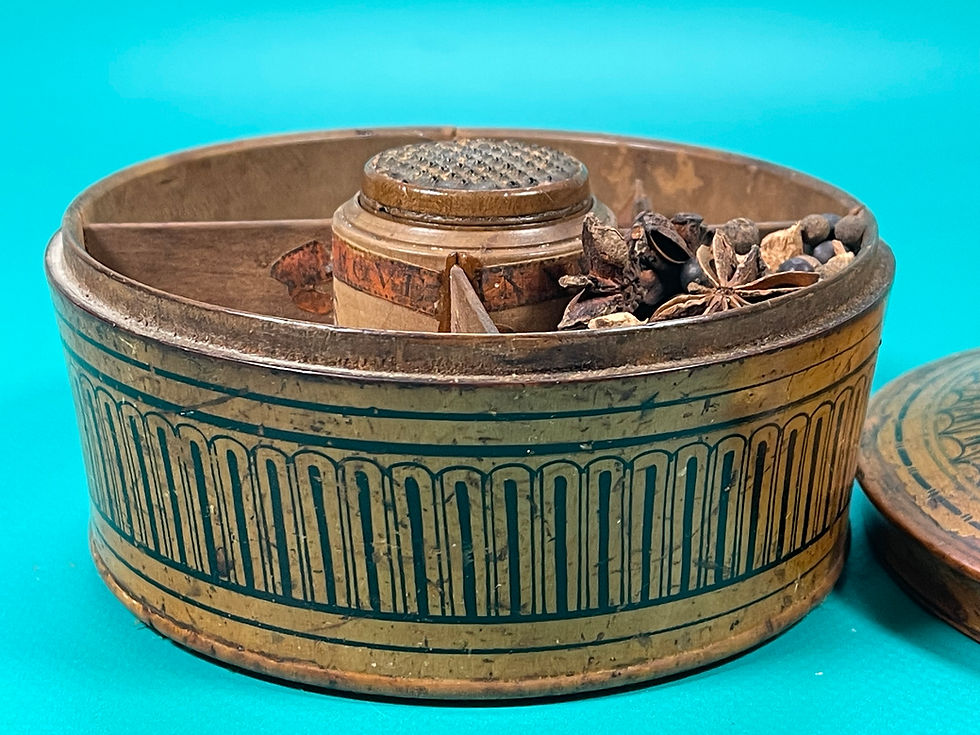 Thumbnail: antique treen spice box for sale opus antiques