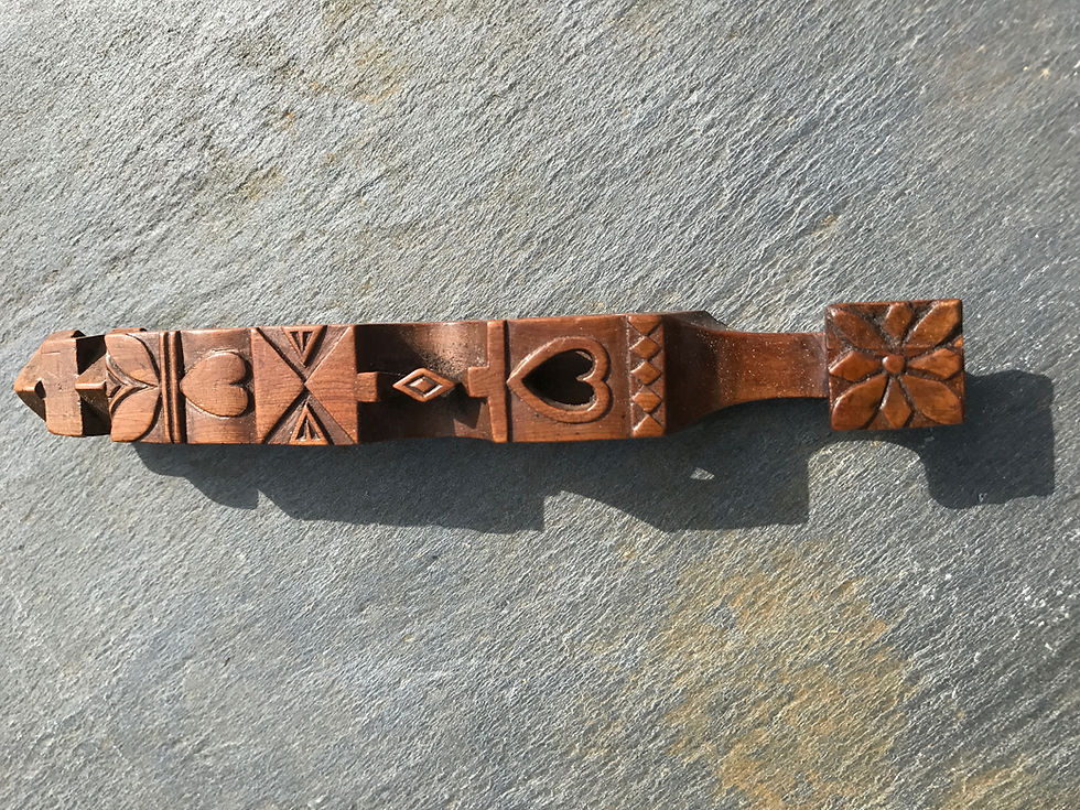 Thumbnail: Antique Treen Knitting Sheath - Yew Wood