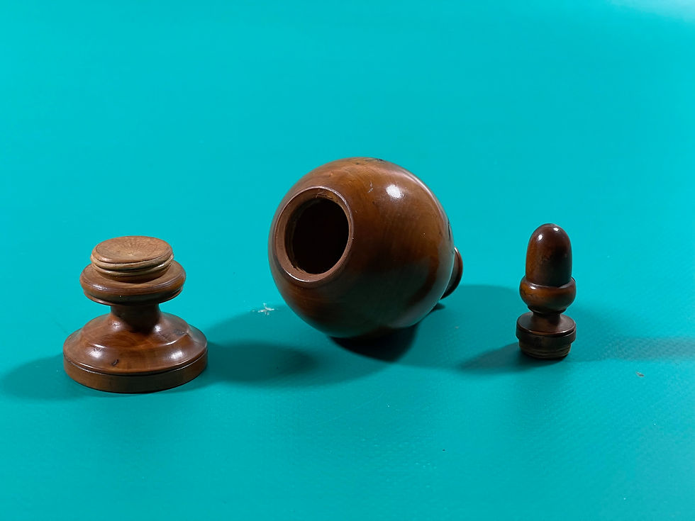 Thumbnail: antique treen boxwood spice flask for sale opus antiques uk