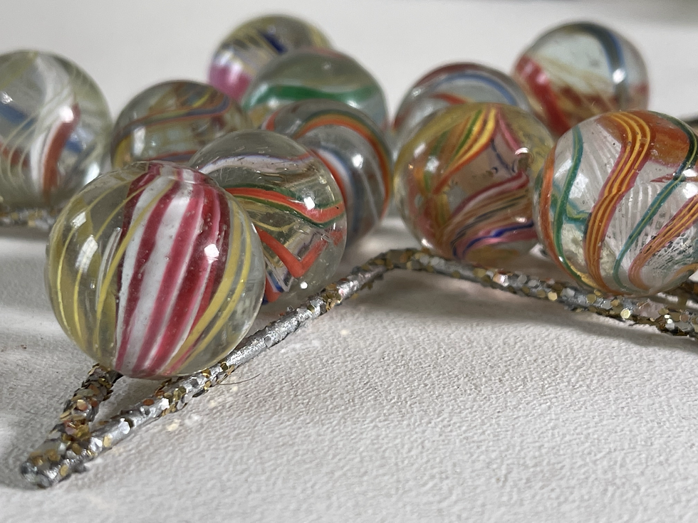 Thumbnail: Antique Solitaire Board & Victorian  Marbles
