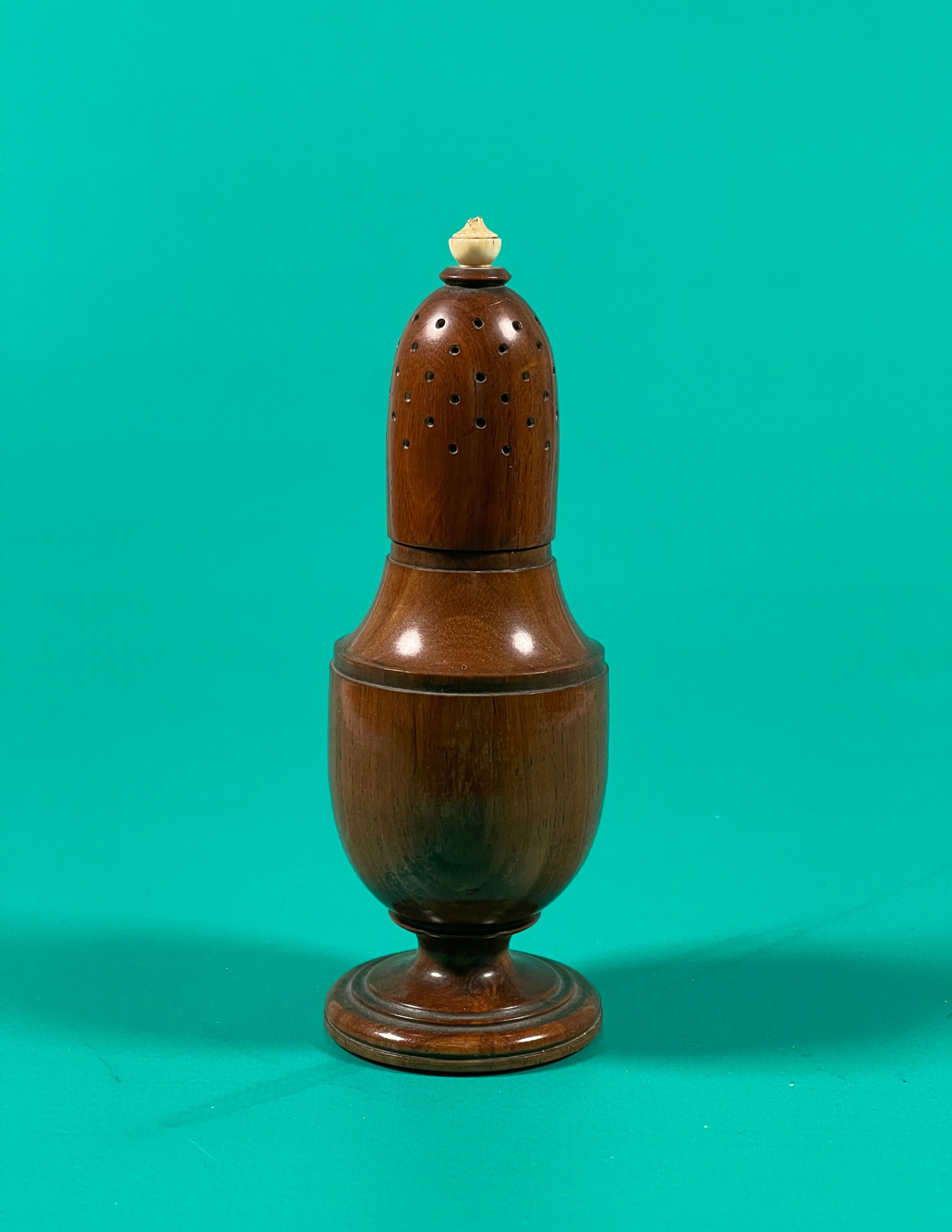 Antique Treen Spice Muffineer - from The Levi Collection
