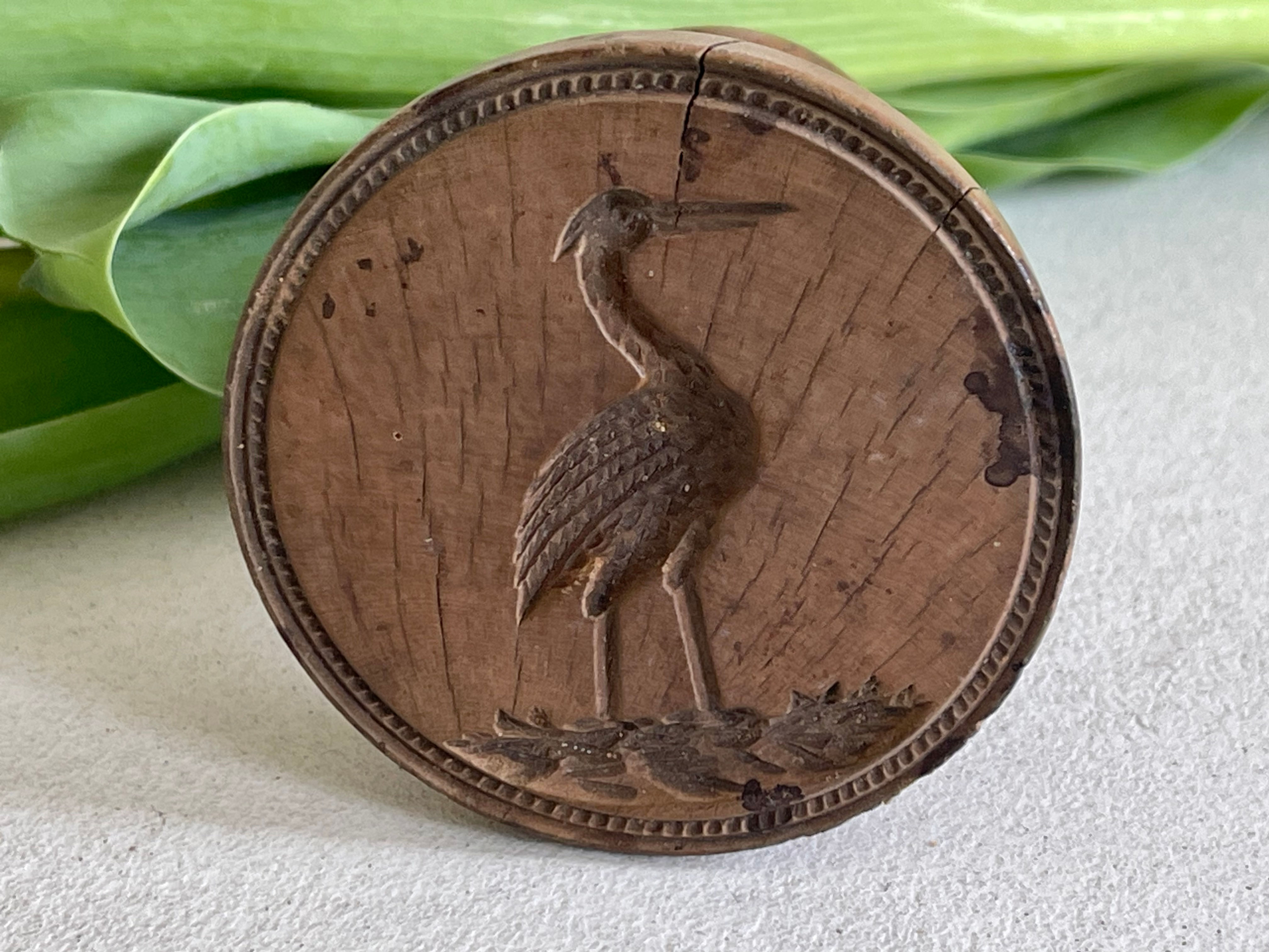 antique treen butter stamp for sale opus antiques