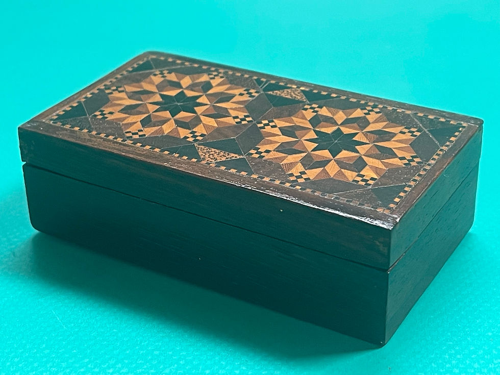 Thumbnail: An Antique Tunbridge Ware Box  - for trinkets, stamps etc
