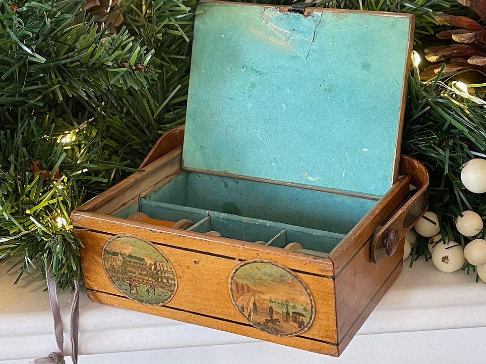antique pannier Tunbridge Ware pannier basket for sale opus antiques uk