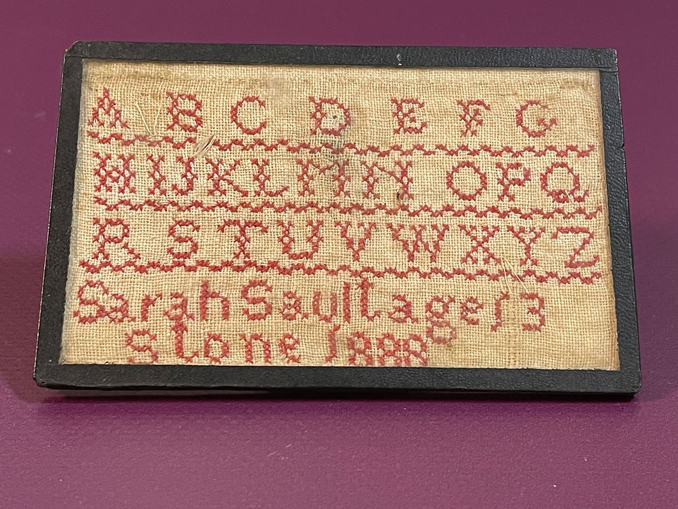 Thumbnail: Antique Mini Needlework Sampler - Childs