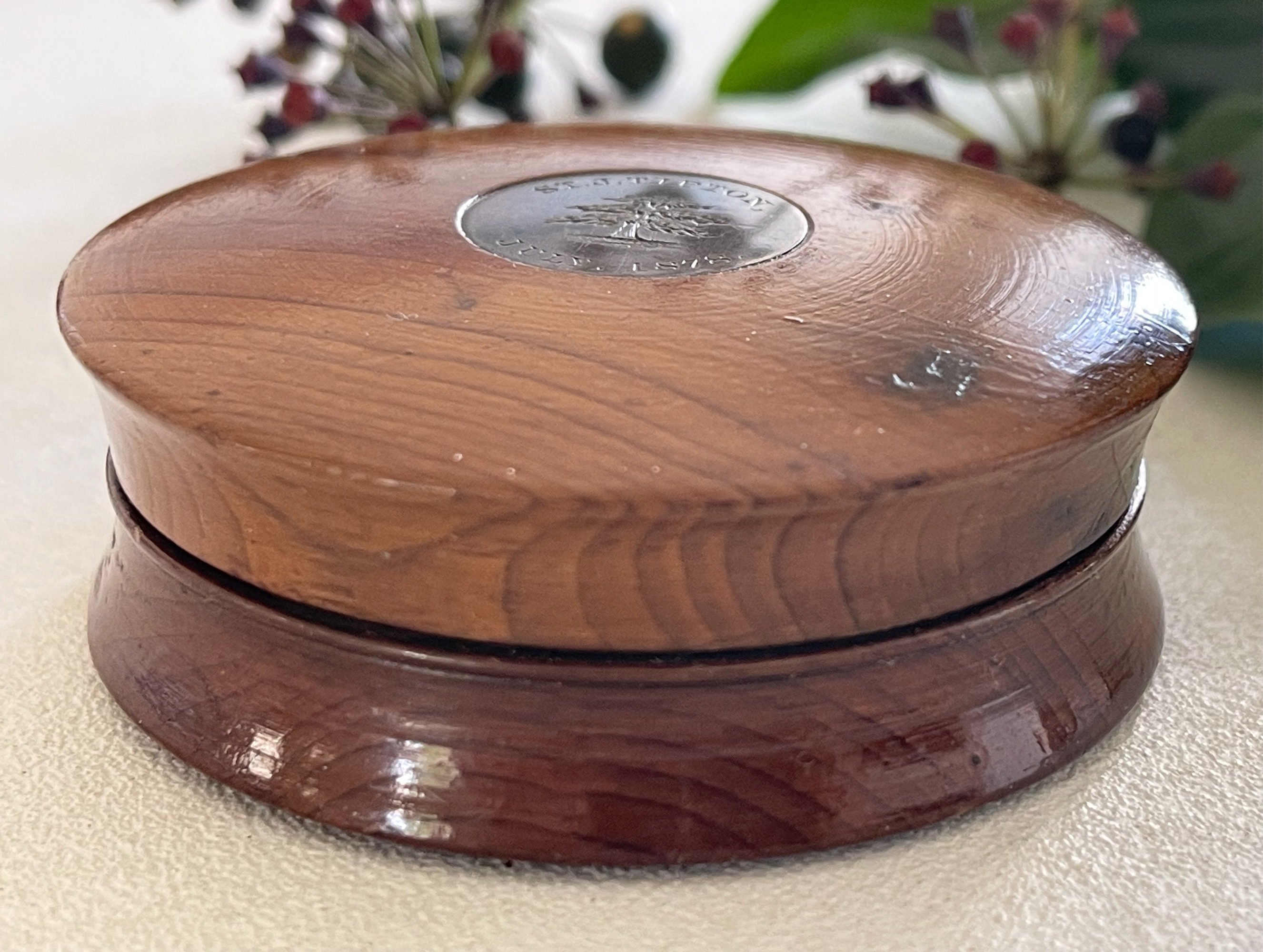 antique treen yew wood snuff box for sale opus antiques uk