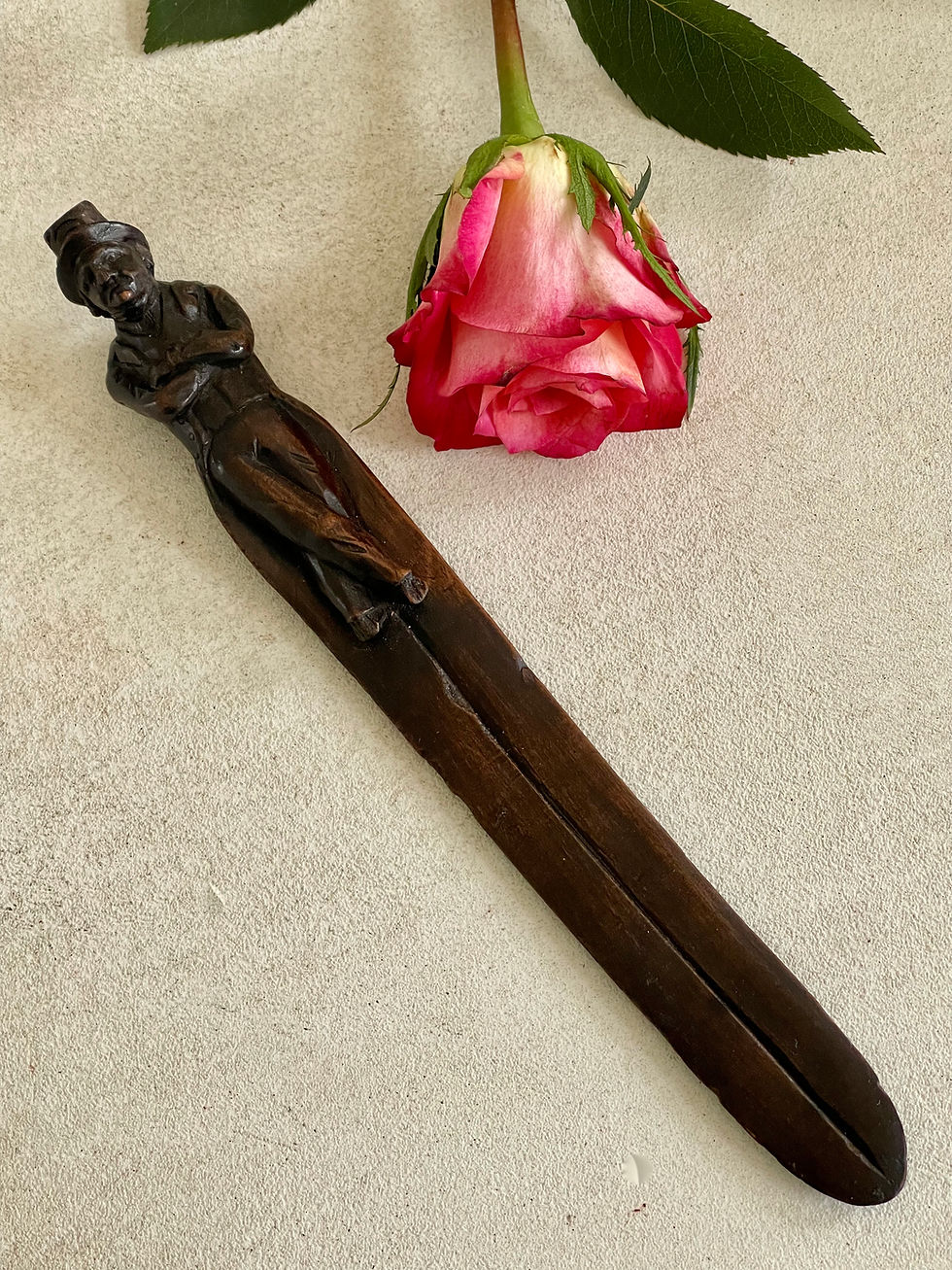 antique treen figural letter opener for sale opus antiques