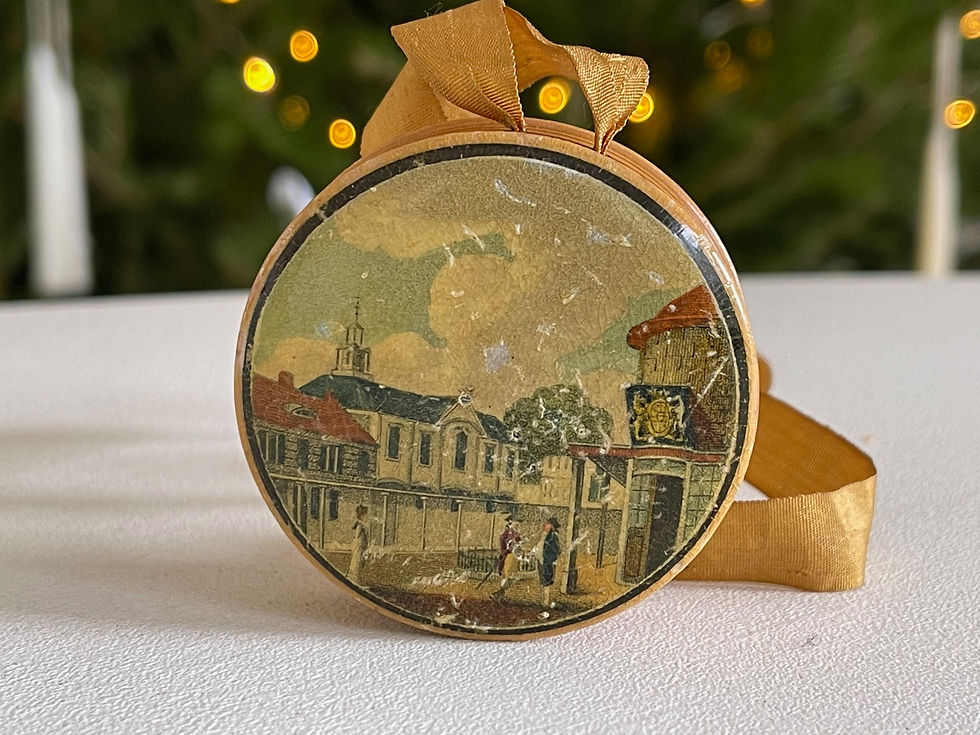 Thumbnail: Antique Tunbridge Ware Tape Measure & Pin Cushion