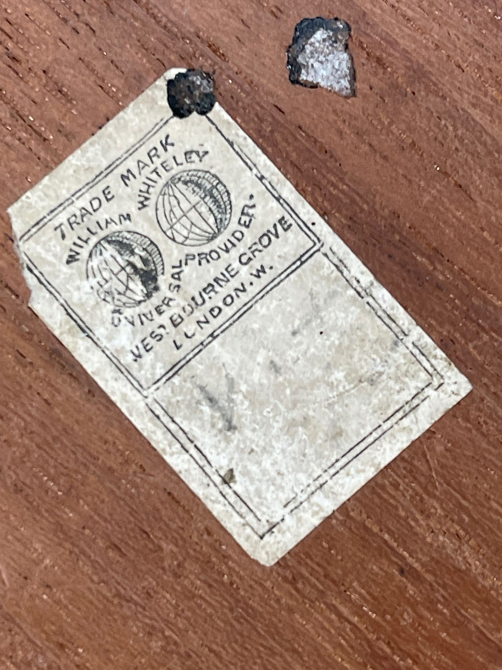 Thumbnail: Antique Alphabet Box - Old Trade Label on the base