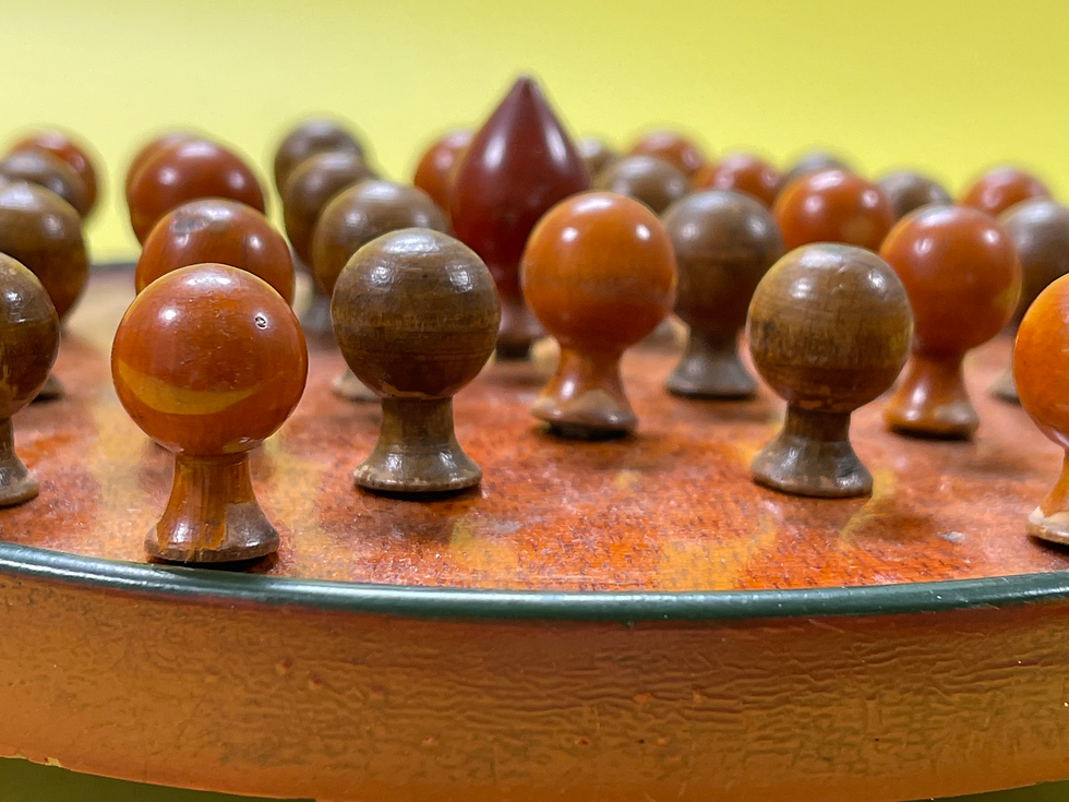 Thumbnail: antique treen peg solitaire