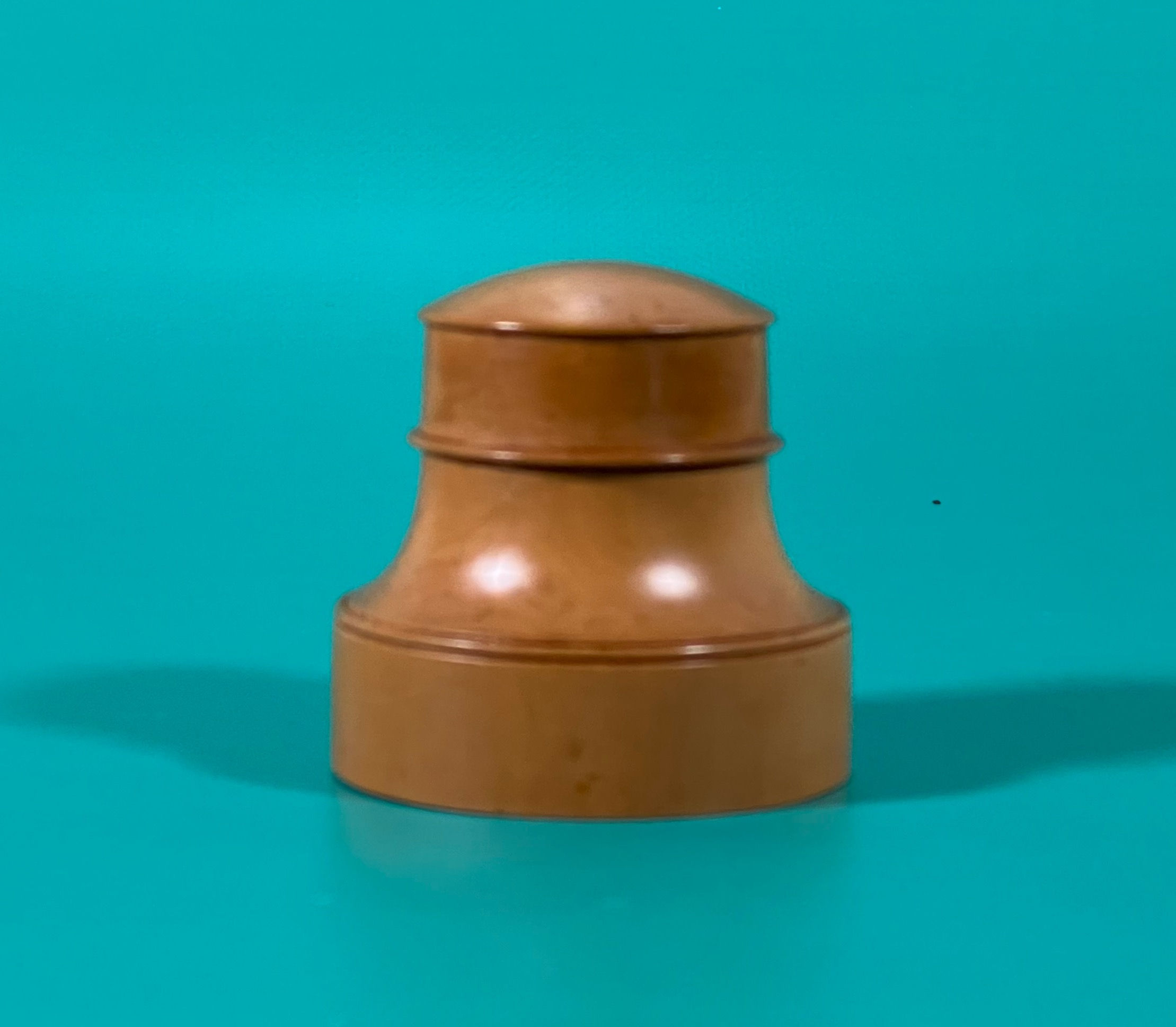 Antique Treen Boxwood Ink Well