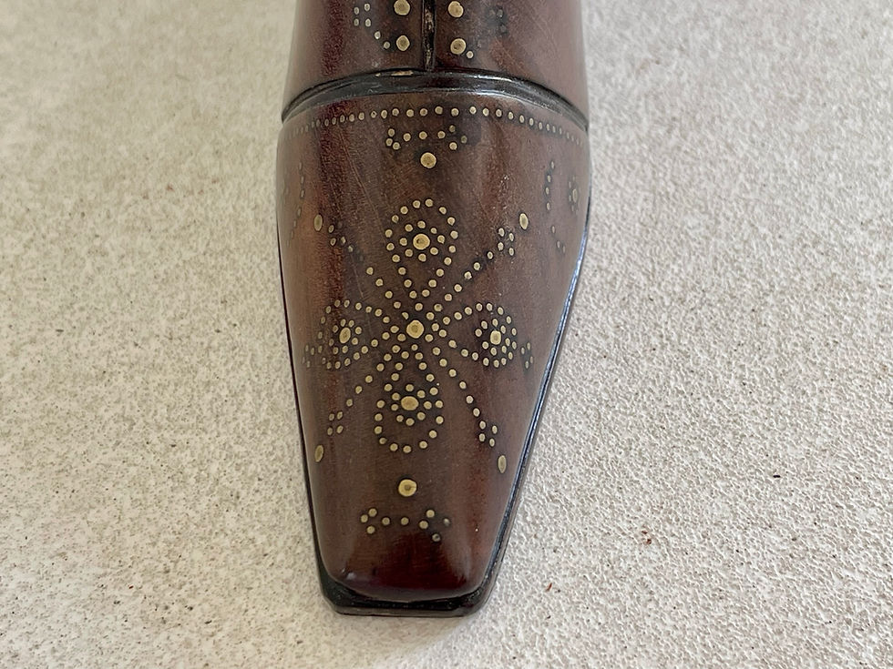 antique treen table snuff shoe for sale opus antiques