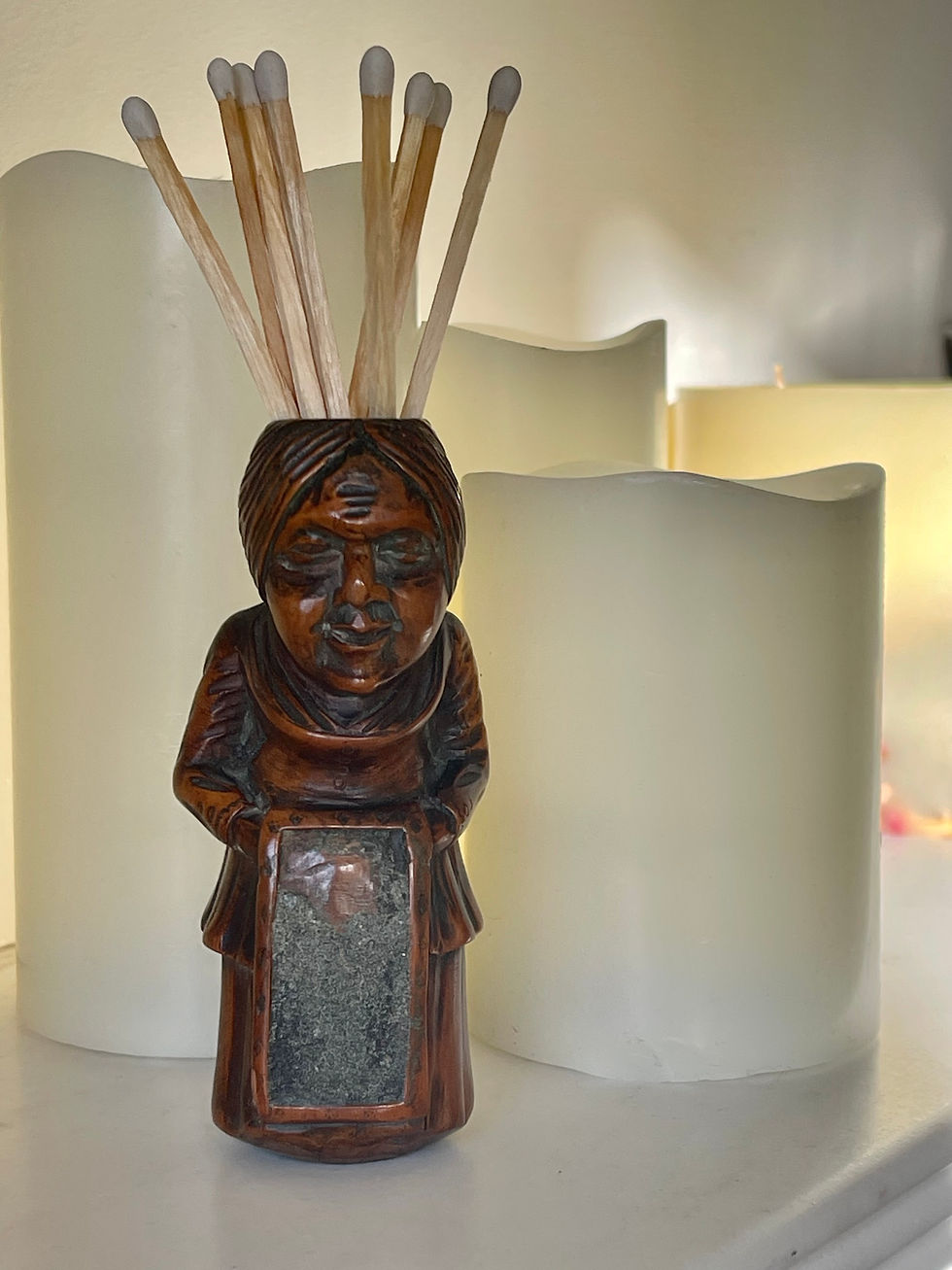 antique treen match holder for sale opus antiques